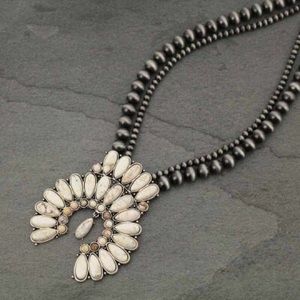 Monster Squash Blossom Naja Natural Stone Necklace